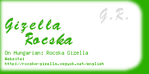 gizella rocska business card